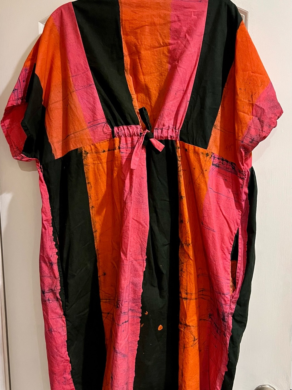 Osei Duro Bata Midi Dress in Carmine-Batik - Picture 3 of 5